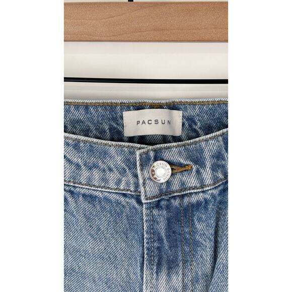Pacsun Jordyn Low Rise Straight Denim Jeans Womens Size 26 Blue Distressed New - Picture 4 of 10
